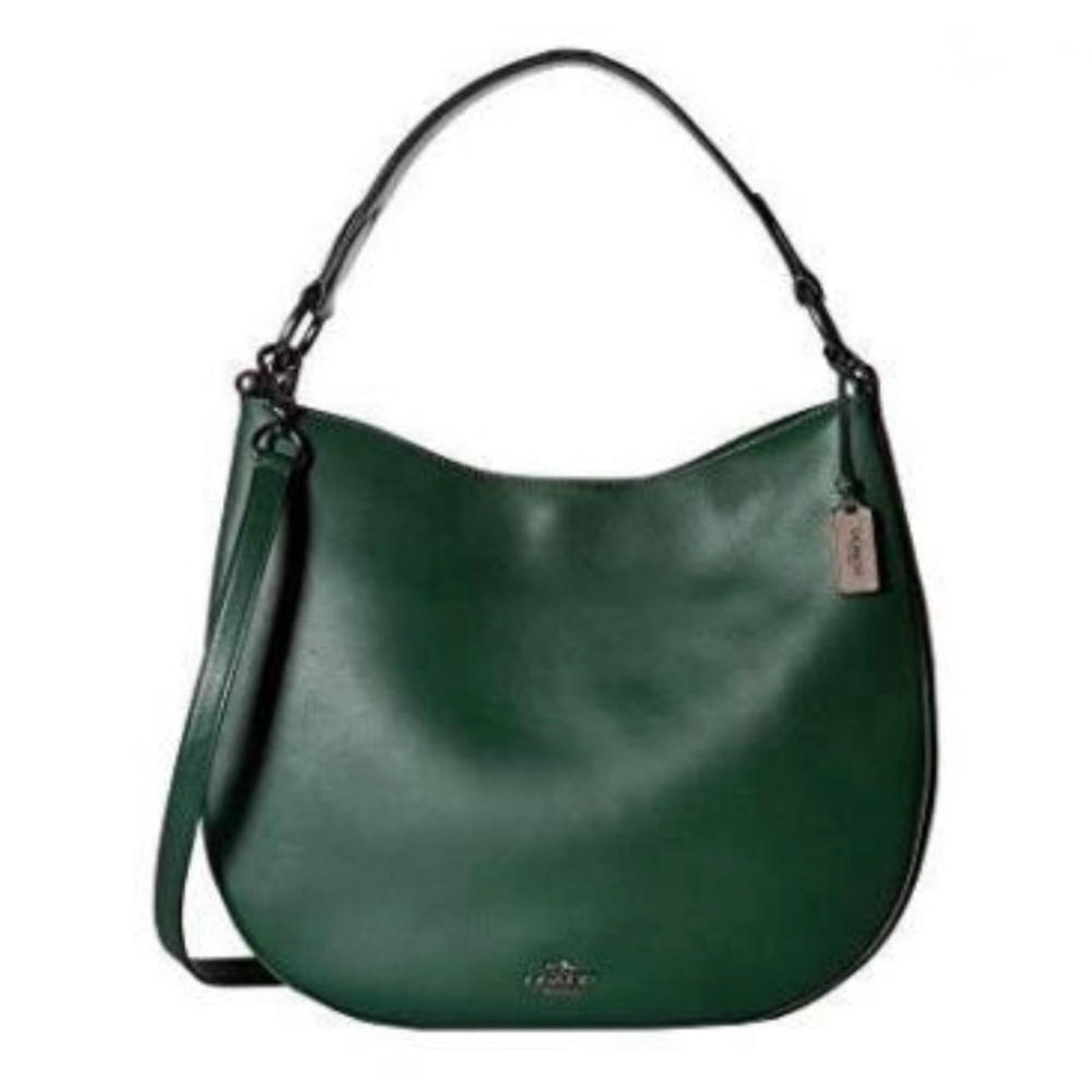 Coach Nomad Hobo Forest Green Leather Hobo Bag